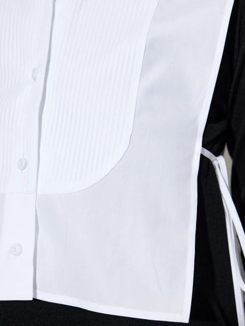 Max Mara side-ties pintuck-detail shirt - White