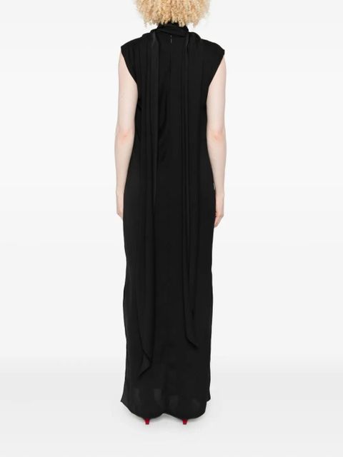 Lanvin knot-detail sleeveless dress - Black