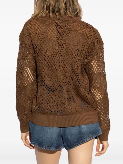 Max Mara open-knit jumper - Brown