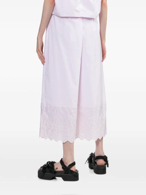 Simone Rocha embroidered cropped trousers - Pink