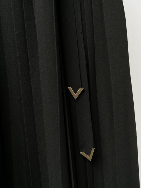 Valentino Garavani pleated midi skirt - Black