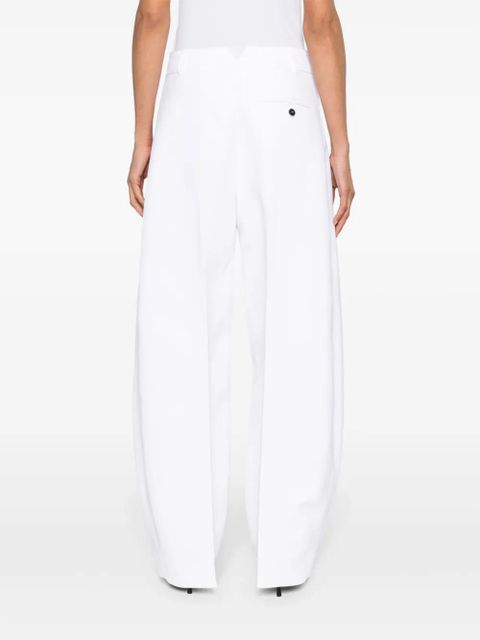 Jacquemus Ovalo pleated palazzo pants - White
