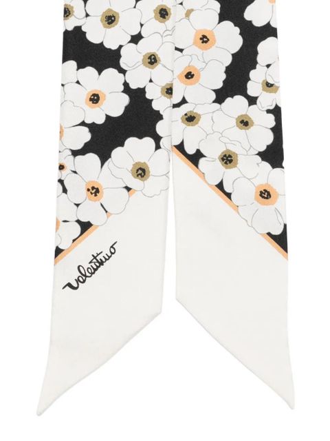 Valentino Garavani floral-print scarf - Black - zdjęcie produktu nr 2