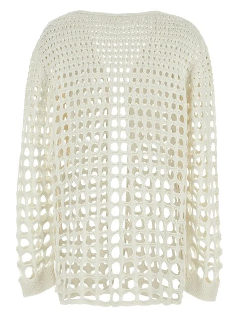 Chloé open-knit silk cardigan - White - zdjęcie produktu nr 2