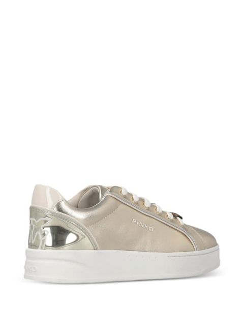 PINKO logo lace-up sneakers - Gold