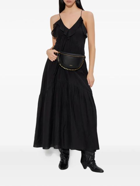 MARANT ÉTOILE ruffled V-neck dress - Black