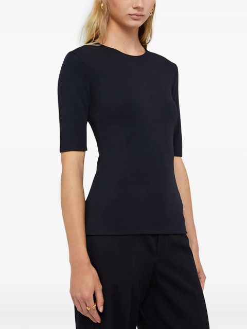 Jil Sander crew neck short-sleeved T-shirt - Blue - zdjęcie produktu nr 2