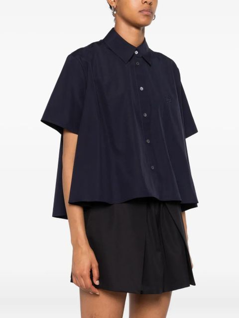 LOEWE short-sleeve trapeze shirt - Blue