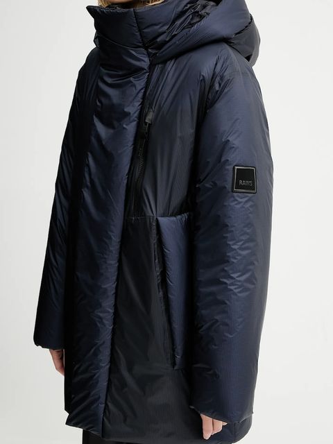 Rains kurtka 17240 Torna Insulated Long Jacket kolor granatowy zimowa 17240