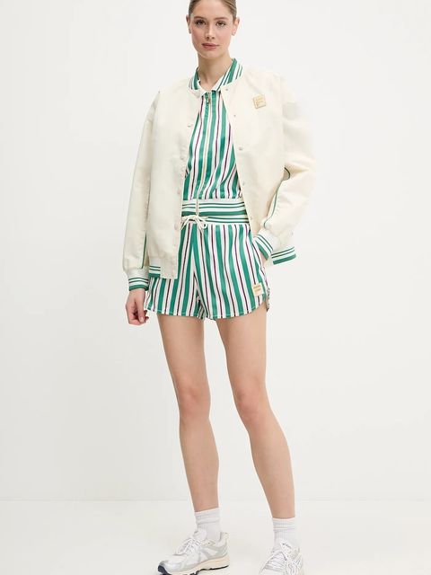 Fila kurtka bomber Leme kolor beżowy przejściowa oversize FAW0999 - zdjęcie produktu nr 2