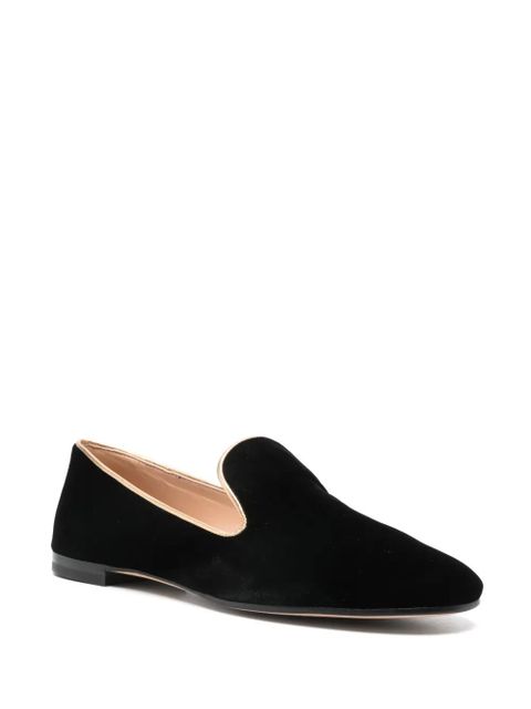 Gianvito Rossi trim calf suede loafers - Black - zdjęcie produktu nr 2