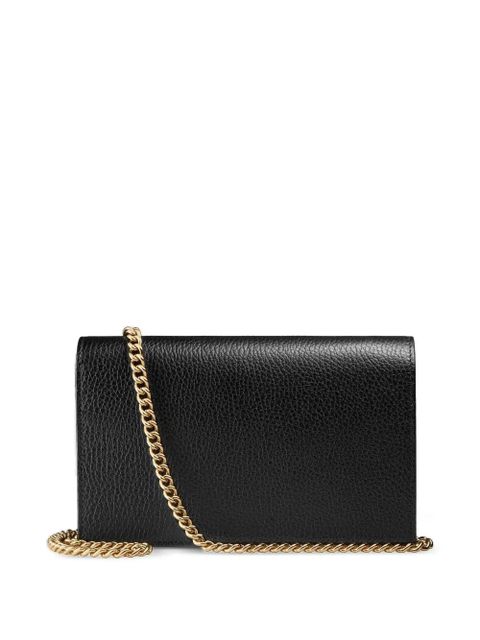 Gucci logo-plaque chain wallet - Black