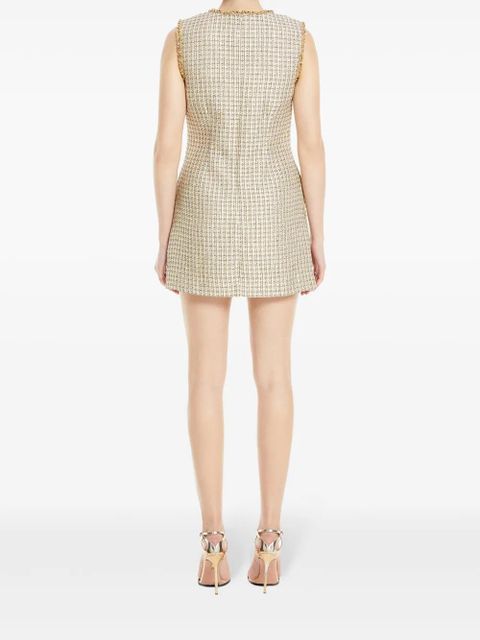 Self-Portrait embellished bouclé mini dress - Gold