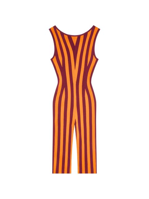 DRIES VAN NOTEN striped knitted jumpsuit - Orange - zdjęcie produktu nr 1