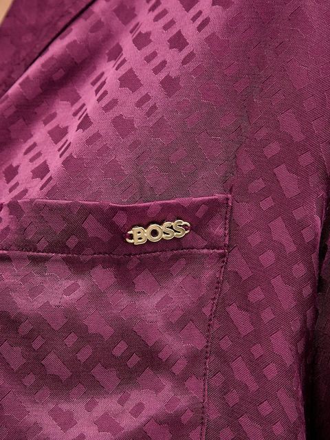 BOSS koszula piżamowa damska kolor fioletowy 50527255