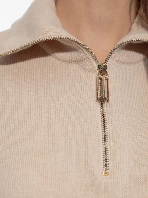 Victoria Beckham Half-Zip Milano sweater - Neutrals