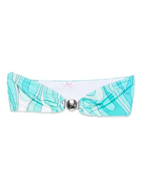 PUCCI Mirmo-print bandeau bikini top - Blue - zdjęcie produktu nr 1