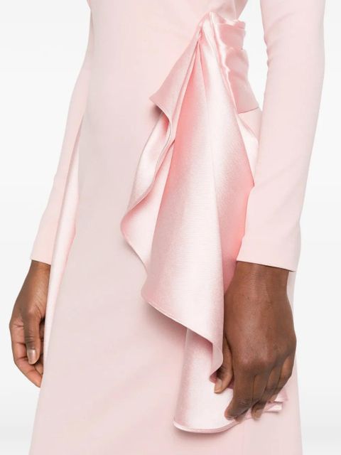 Solace London ruffled long sleeve maxi dress - Pink