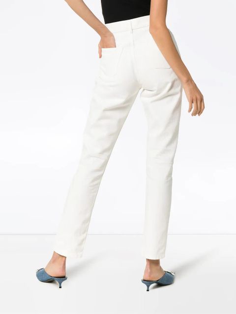 Balenciaga high waisted slim leg jeans - White