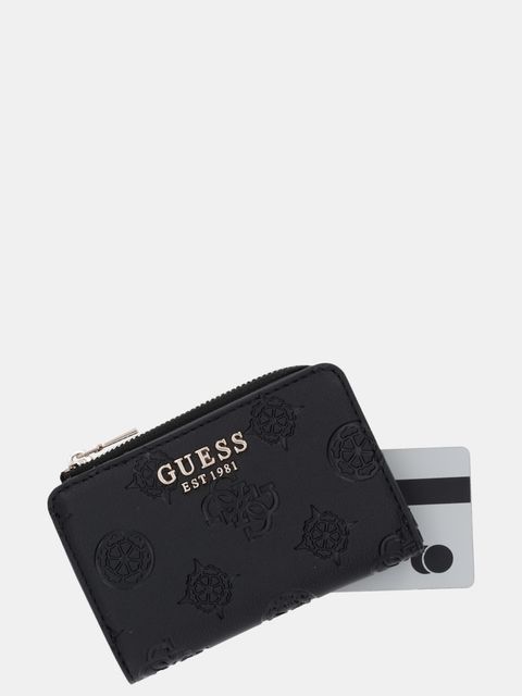 Guess portfel LAUREL damski kolor czarny SWPD74 59156