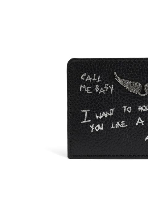 Zadig&Voltaire grained graffiti pass - Black