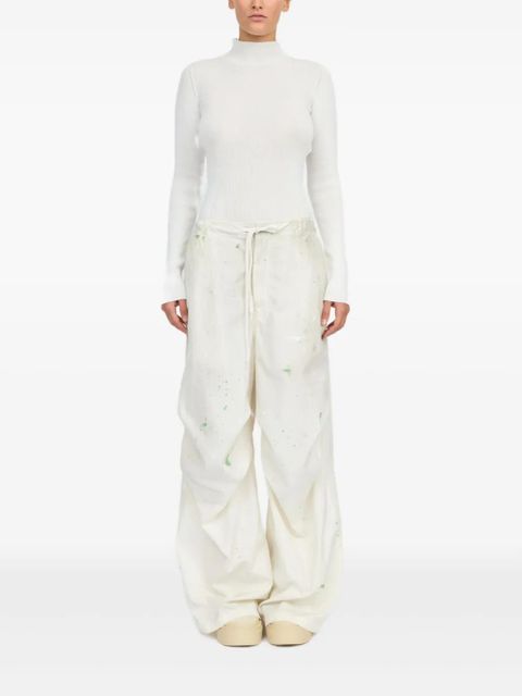 MM6 Maison Margiela paint-splatter trousers - White - zdjęcie produktu nr 2