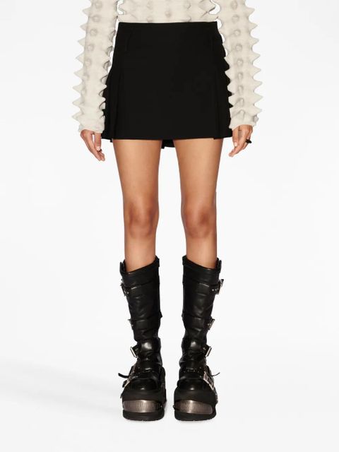 AMBUSH pleated virgin-wool miniskirt - Black - zdjęcie produktu nr 2