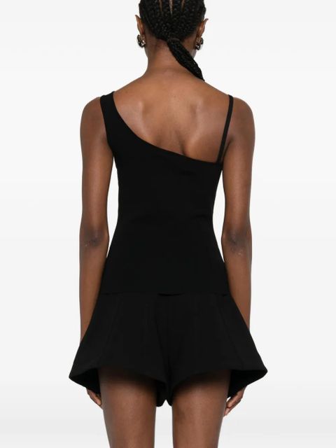 SANDRO one-shoulder-design top - Black