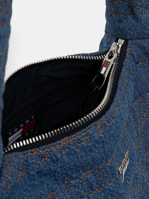 Tommy Jeans torebka jeansowa kolor niebieski AW0AW18266