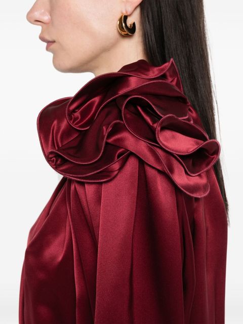 Magda Butrym silk flower blouse - Red