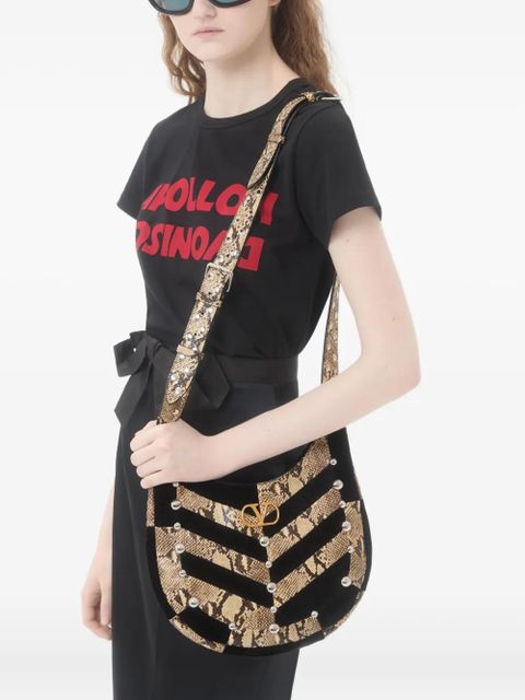 Valentino Garavani small chevron-patterned shoulder bag - Neutrals - zdjęcie produktu nr 2