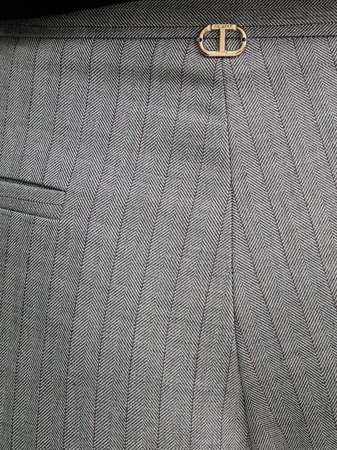 Twinset spodnie z domieszką wełny