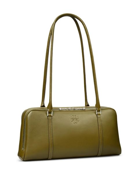 Tory Burch small Marshmallow leather zip-top bag - Green - zdjęcie produktu nr 2