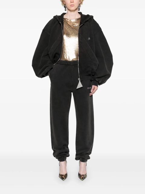 The Attico Penny mid-rise track trousers - Black