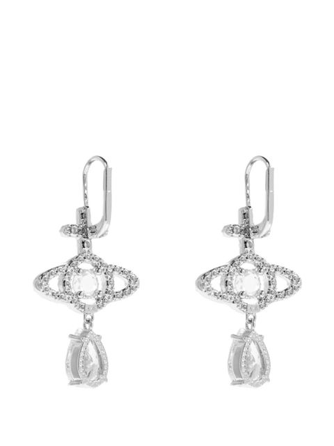 Vivienne Westwood Olympia embellished drop earrings - Silver