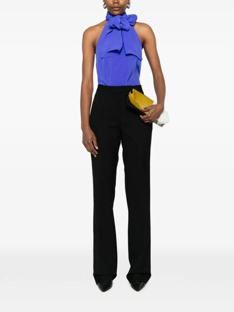 TOM FORD pleated tie neck top - Purple - zdjęcie produktu nr 2