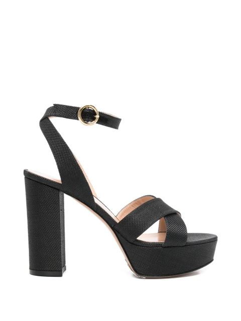 Gianvito Rossi crisscross-strap sandals - Black - zdjęcie produktu nr 1