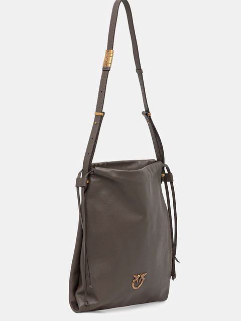 Pinko torebka skórzana kolor szary 104359 A0QO - zdjęcie produktu nr 2
