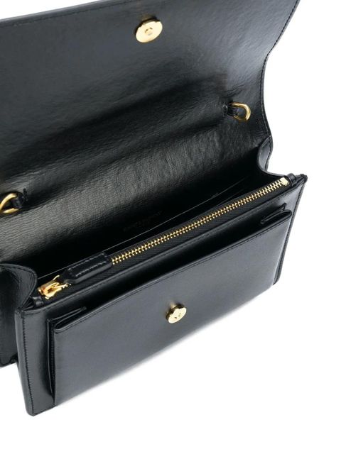 Saint Laurent Cassandre-detail cross body bag - Black