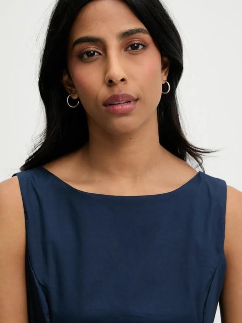 Answear.LAB sukienka kolor granatowy mini rozkloszowana