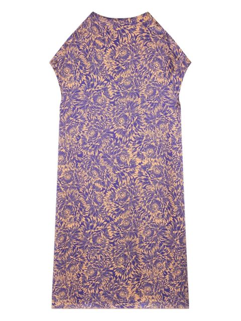 DRIES VAN NOTEN printed silk midi dress - Purple - zdjęcie produktu nr 1