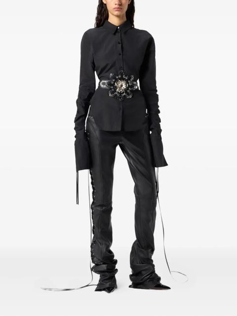 Blumarine lace-up trousers - Black - zdjęcie produktu nr 2