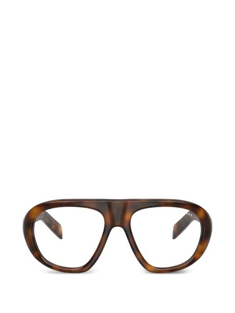 Prada Eyewear pilot-frame sunglasses - Brown - zdjęcie produktu nr 1