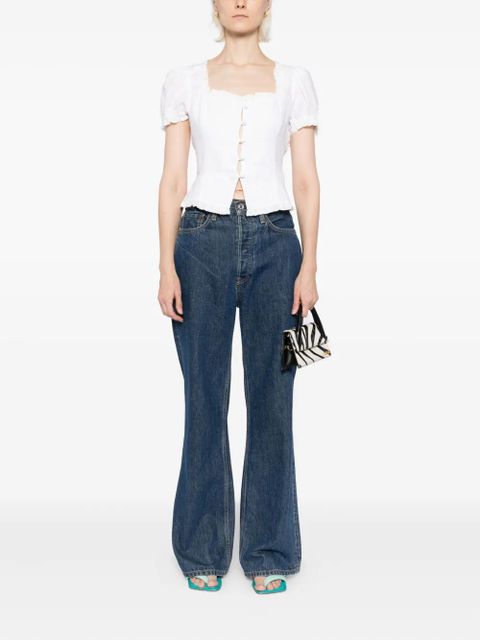 Reformation Rosemary linen top - White