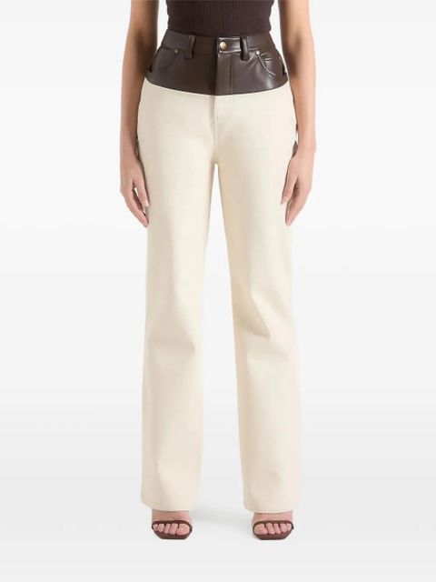 Manière De Voir Renee contrasting-panel jeans - Neutrals - zdjęcie produktu nr 2