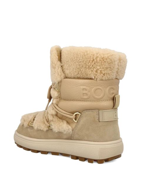 BOGNER shearling leather ankle boots - Neutrals