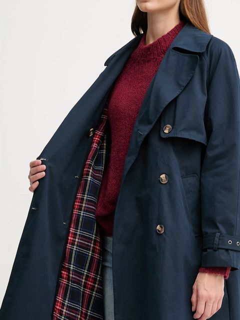 Pepe Jeans trencz kolor granatowy PL4024349