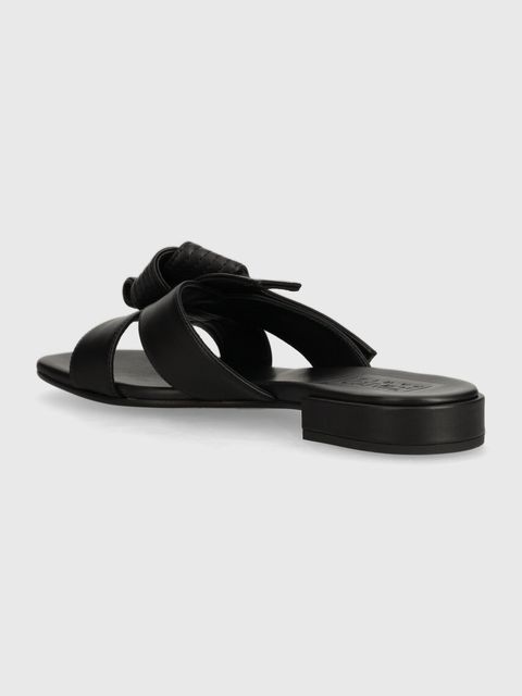 Kenzo klapki skórzane Oki Leather Mules damskie kolor czarny FE62MU125L79.99