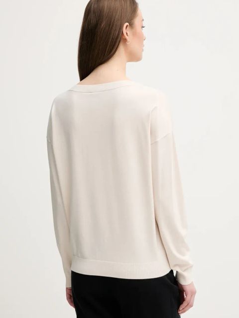 Sisley sweter damski kolor beżowy lekki 17Q3M103J