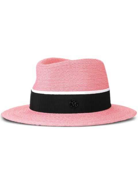 Maison Michel André straw fedora hat - Pink - zdjęcie produktu nr 1
